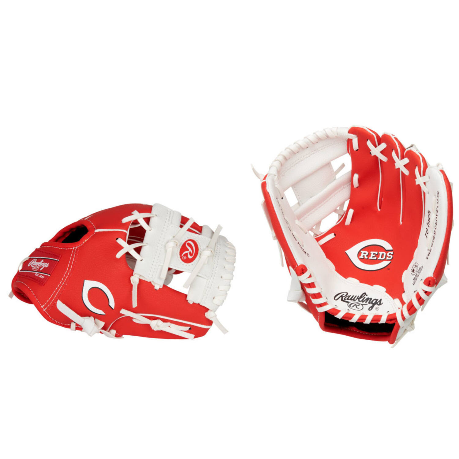 Rawlings MLB Logo Gloves LH 10 Inch Team Reds
