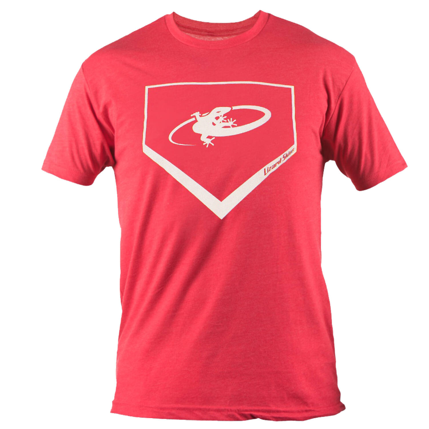 Lizard Home Plate, Next Level T-Shirt S Red