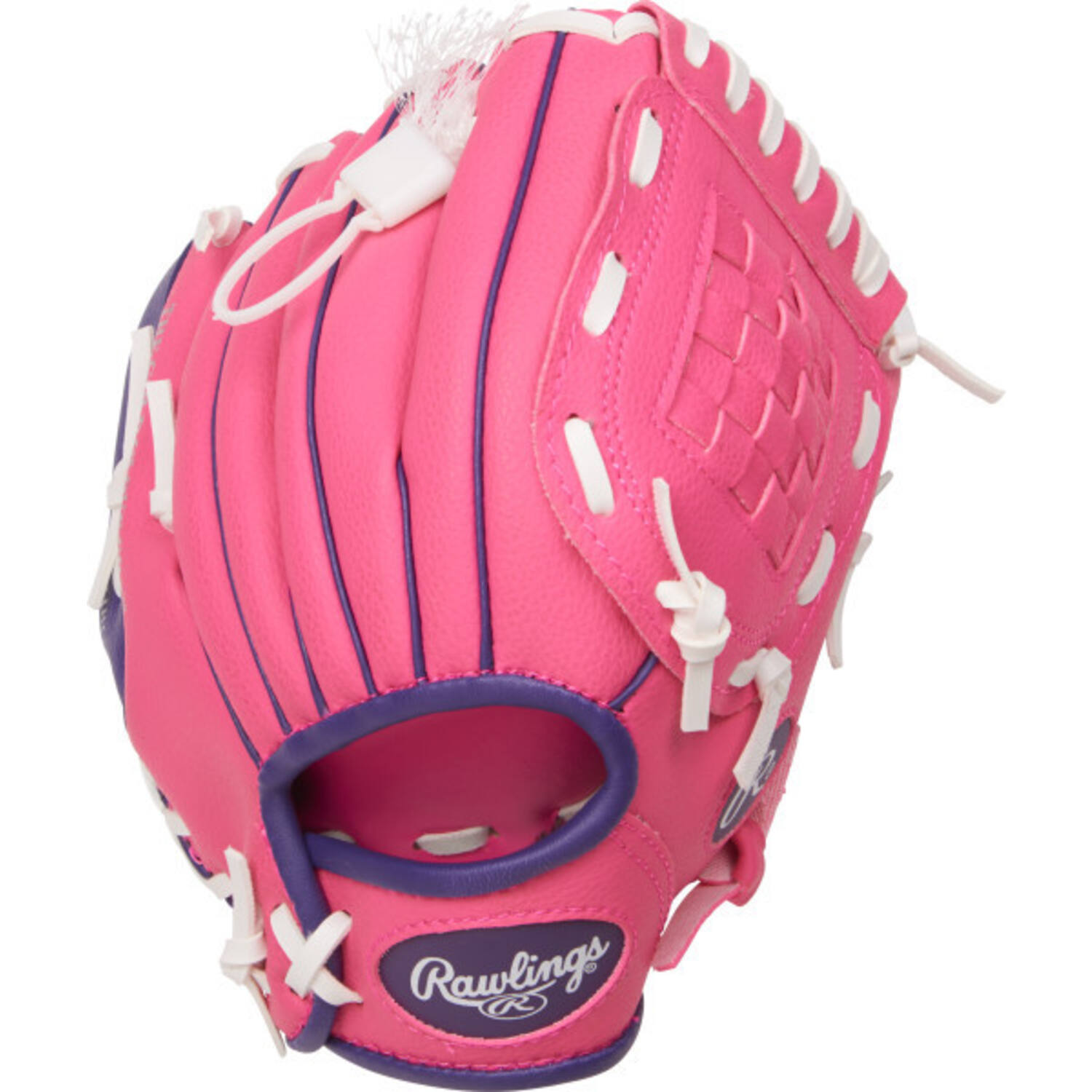 Rawlings PL91PP Tee Ball Baseball Glove w/Ball | Pink Purple 9 Inch Left Hand Model