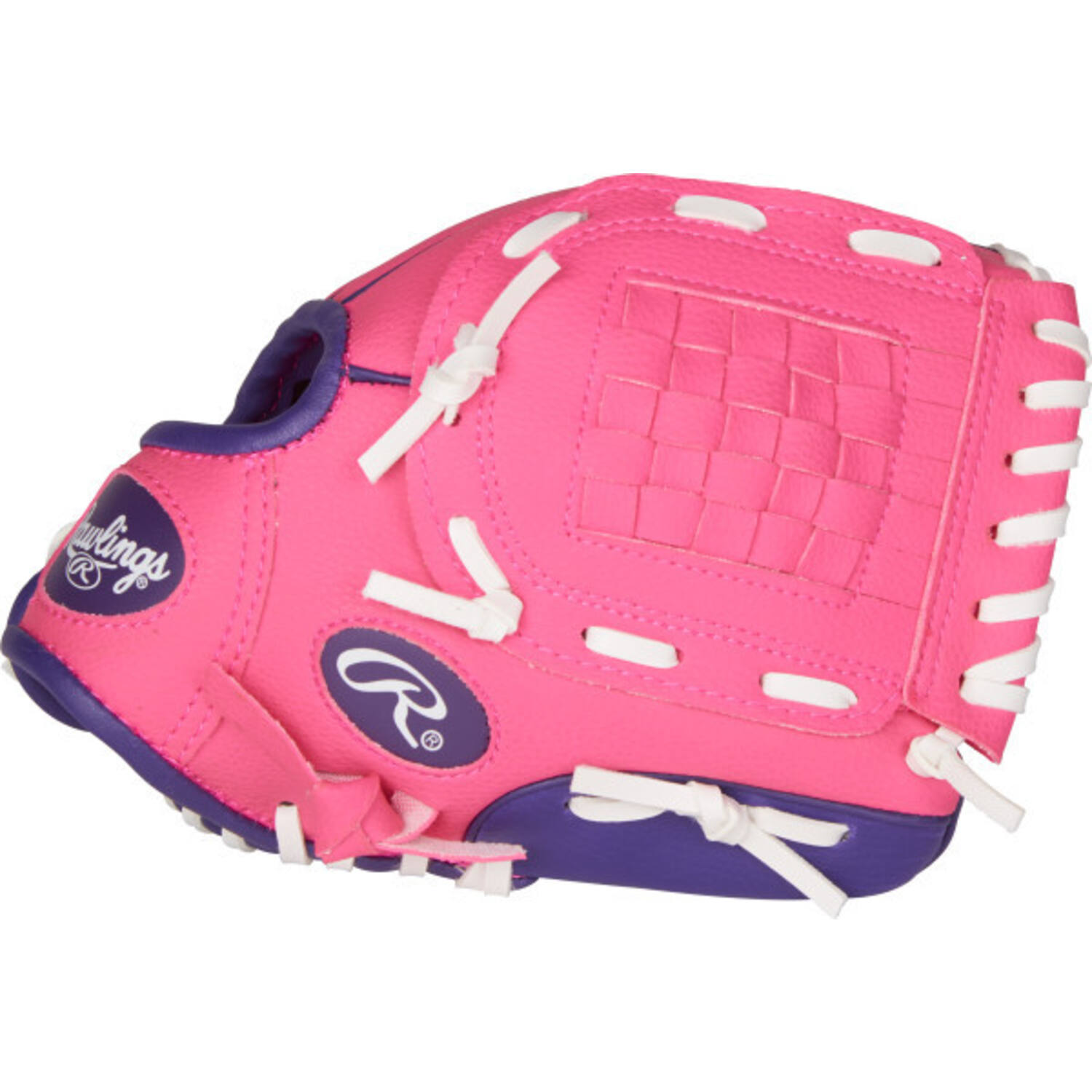 Rawlings PL91PP Tee Ball Baseball Glove w/Ball | Pink Purple 9 Inch Left Hand Model