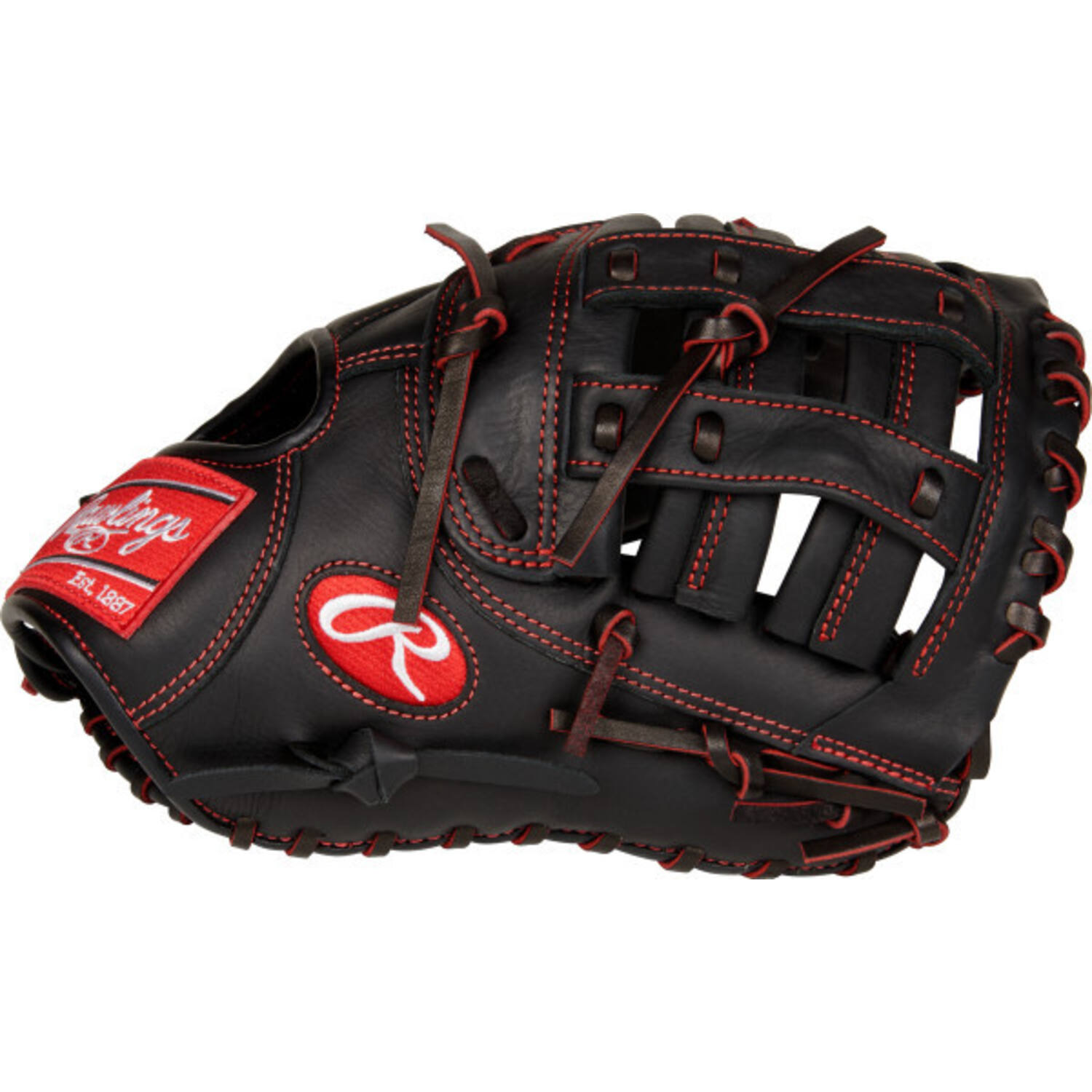Rawlings R9YPTFM16B All-Leather R9 Series Fastpitch Glove Youth 12 Inch | Left Hand Catch