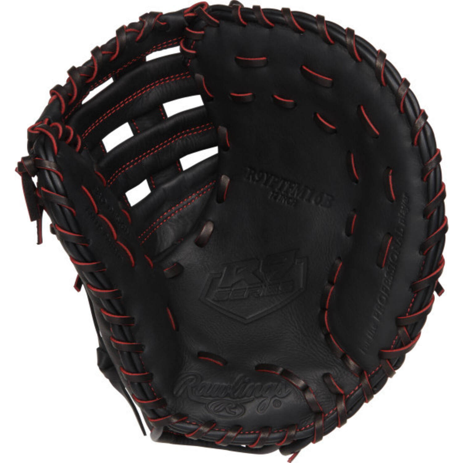 Rawlings R9YPTFM16B All-Leather R9 Series Fastpitch Glove Youth 12 Inch | Left Hand Catch