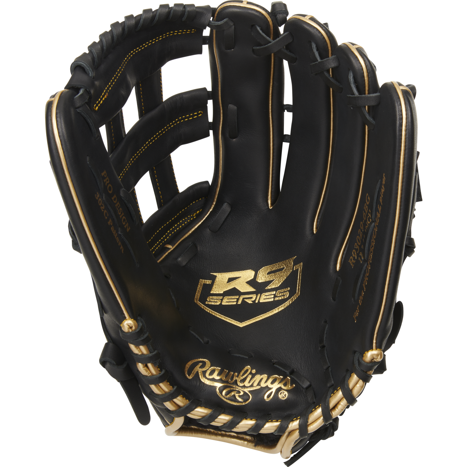 Rawlings R93029-6BG All-Leather Shell R9 Series Outfield Glove 12,75 Inch | Right Hand Catch
