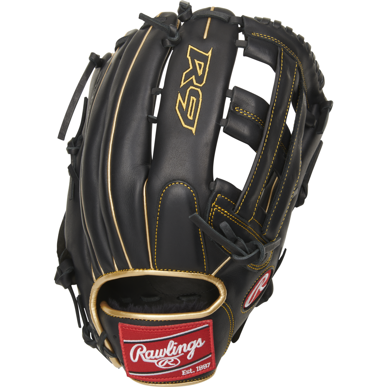 Rawlings R93029-6BG All-Leather Shell R9 Series Outfield Glove 12,75 Inch | Right Hand Catch