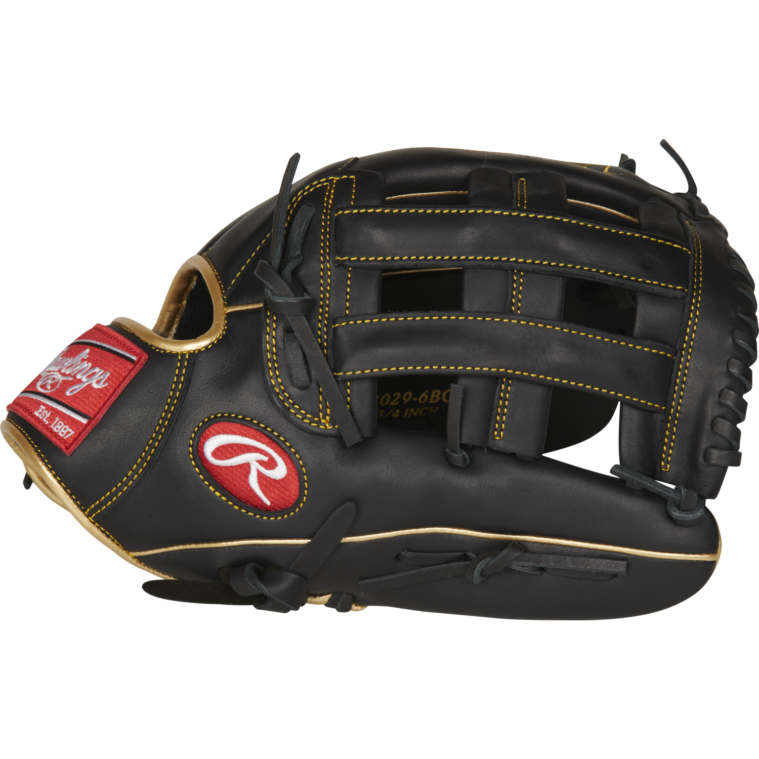Rawlings R93029-6BG All-Leather Shell R9 Series Outfield Glove 12,75 Inch | Right Hand Catch