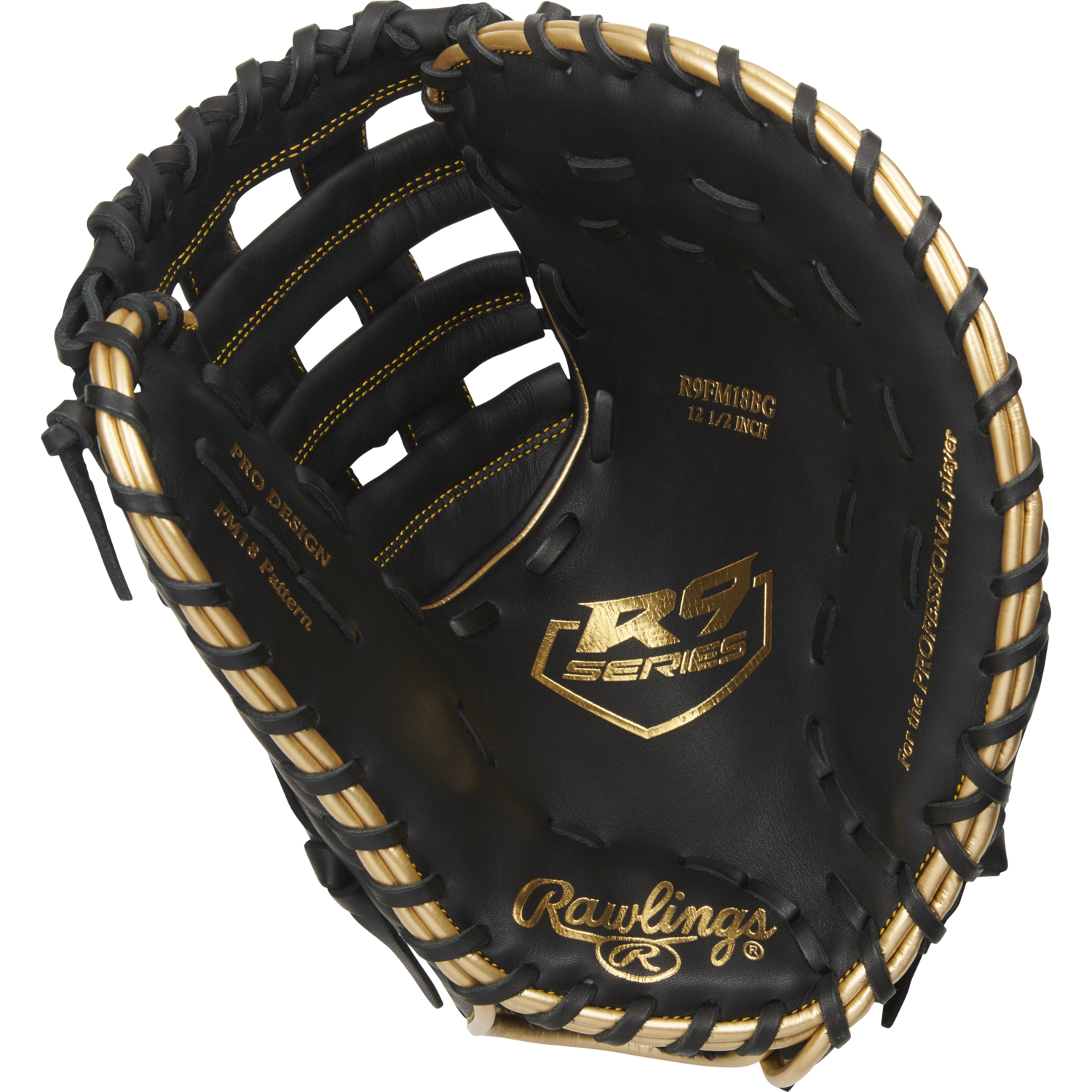 Rawlings R9FM18BG Soft Leather R9 Series First Base Mitt 12,5 Inch | Right Hand Catch