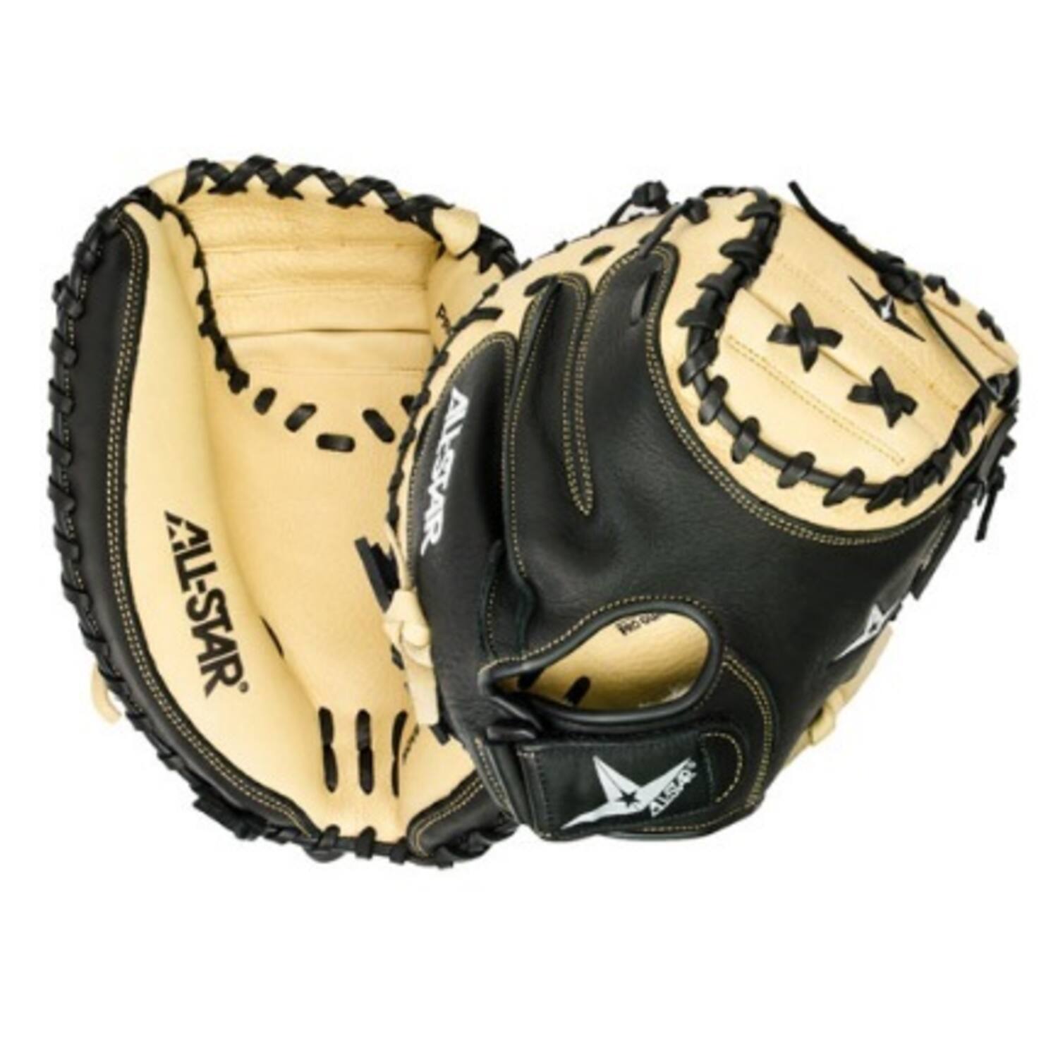 All Star CM3031 33,5 Inch 2-Piece Open Back Adult Leather Baseball Cather Mitt | Right Hand Catch