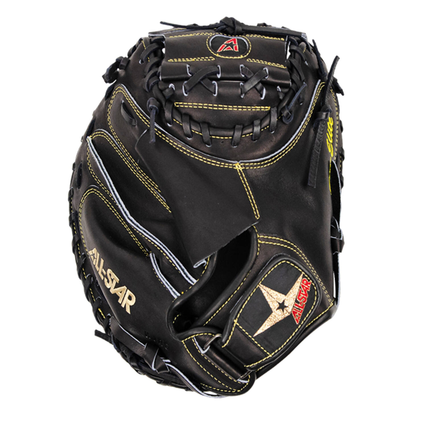 All Star CM3000BK 35 Inch Leather Pro Elite Baseball Catcher's Mitt | Left Hand Catch