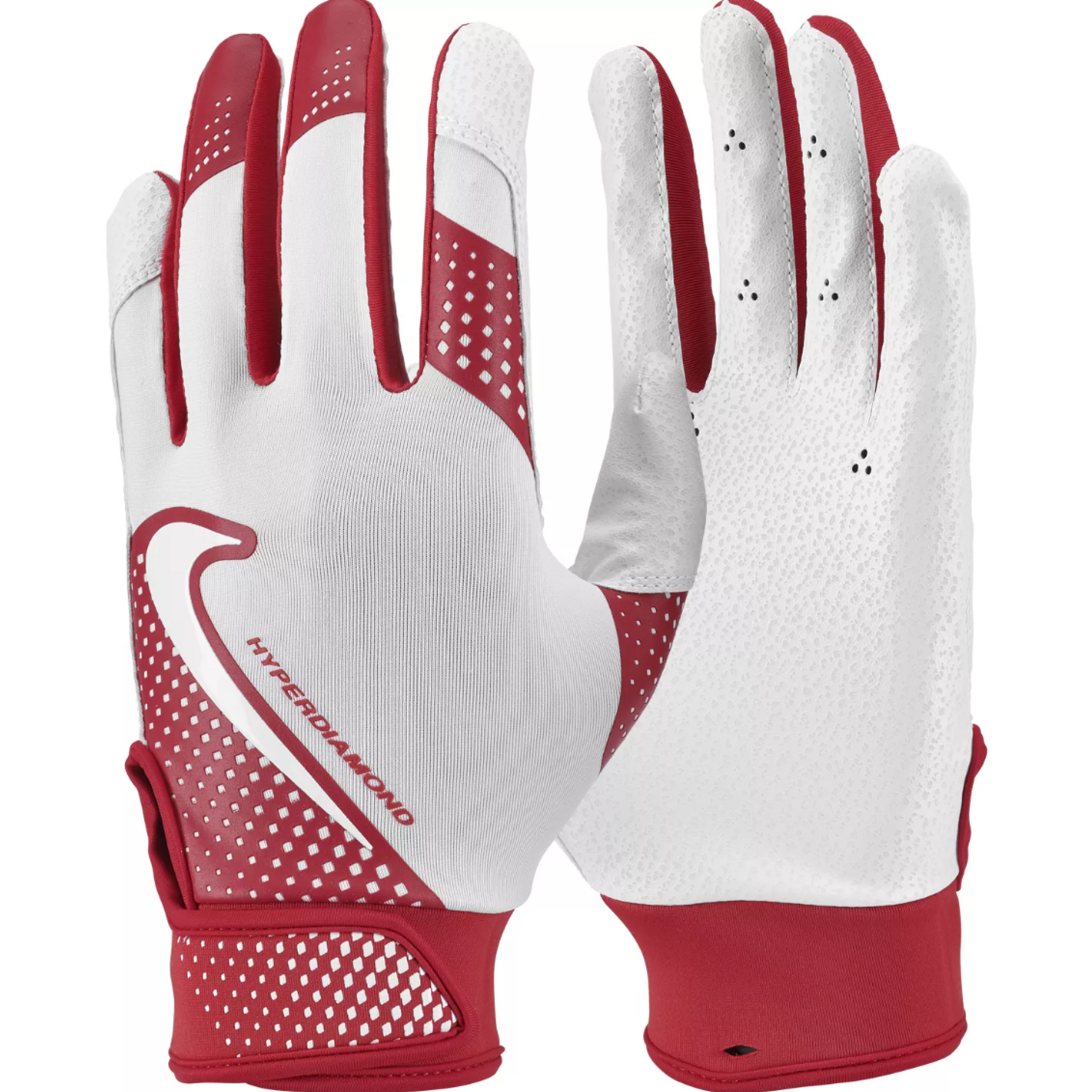 Nike Hyperdiamond 2.0 Fastpitch Softball Women´s Batting Glove L White/Red