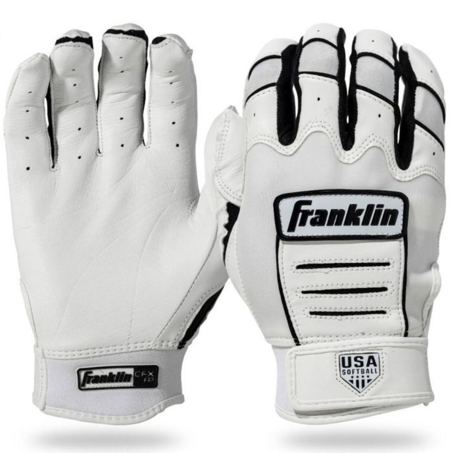 Franklin CFX FP Chrome Series Fastpitch Softball Women´s Batting Glove XL White/Navy/Red