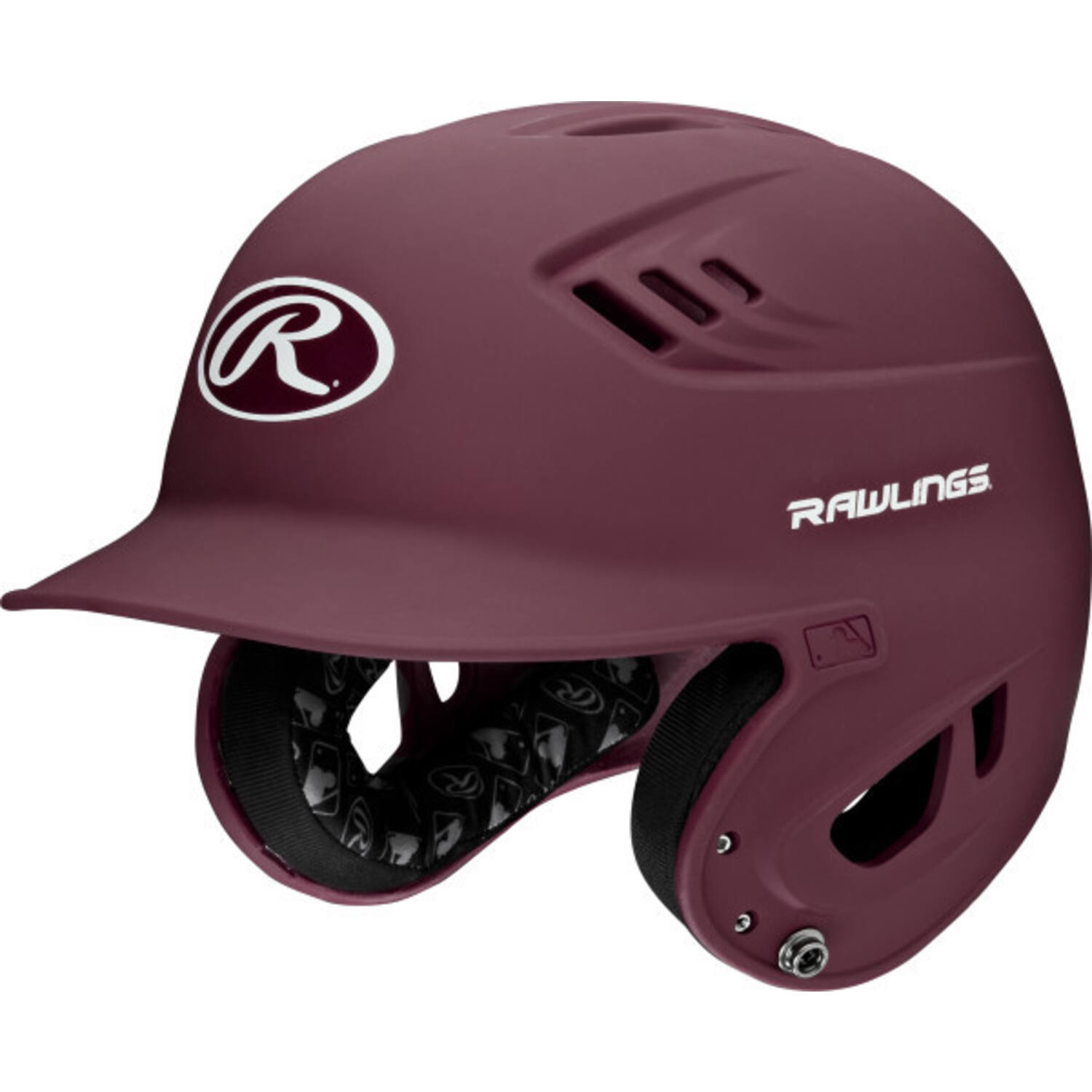 Rawlings R16MS Matte Baseball Batting Adult Helmet | R16 Series Color Maroon