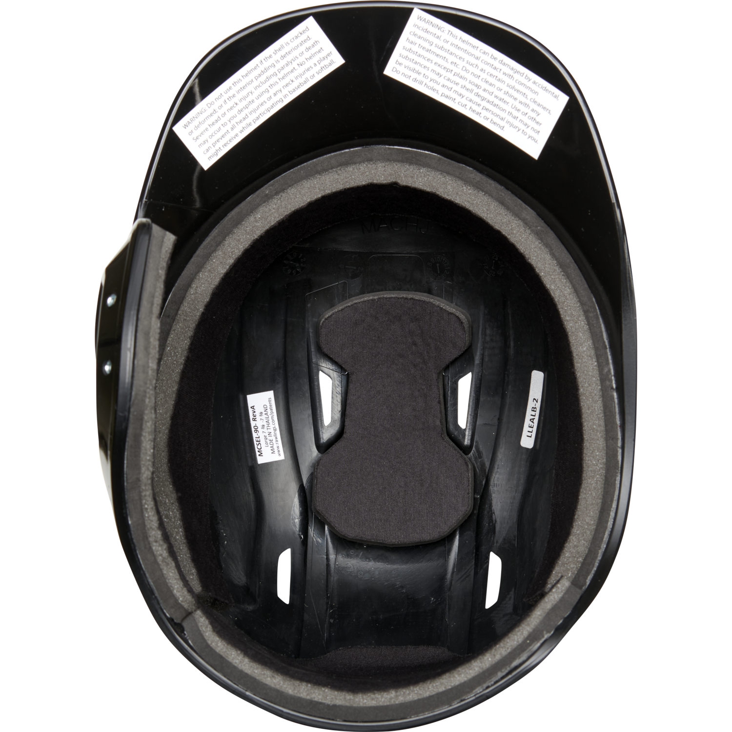 Rawlings MSE01A Mach Single Ear Left Handed Baseball Batting Helmet | L Black