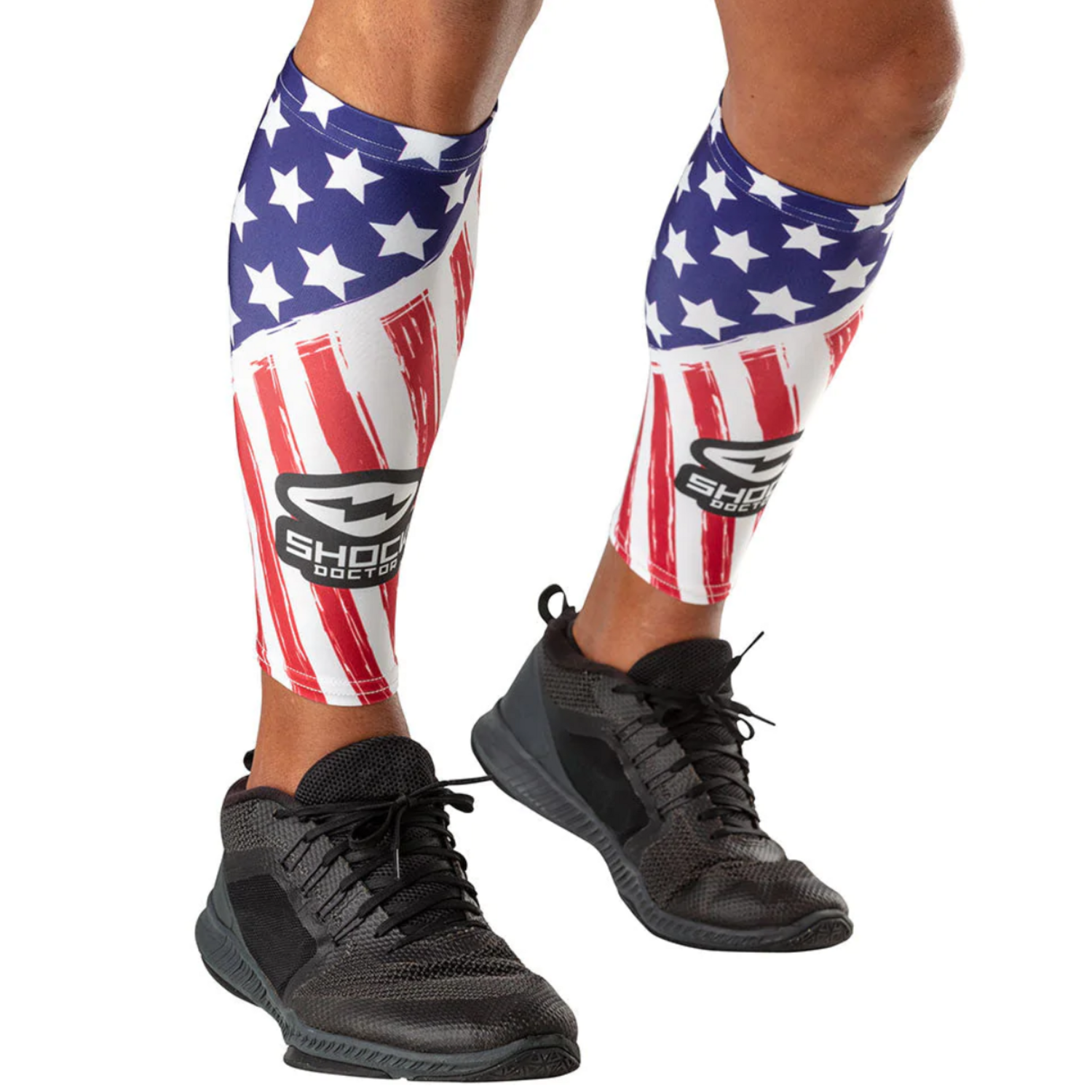 Shock Doctor Showtime Comp Calf Sleeve S Stars and Stripes