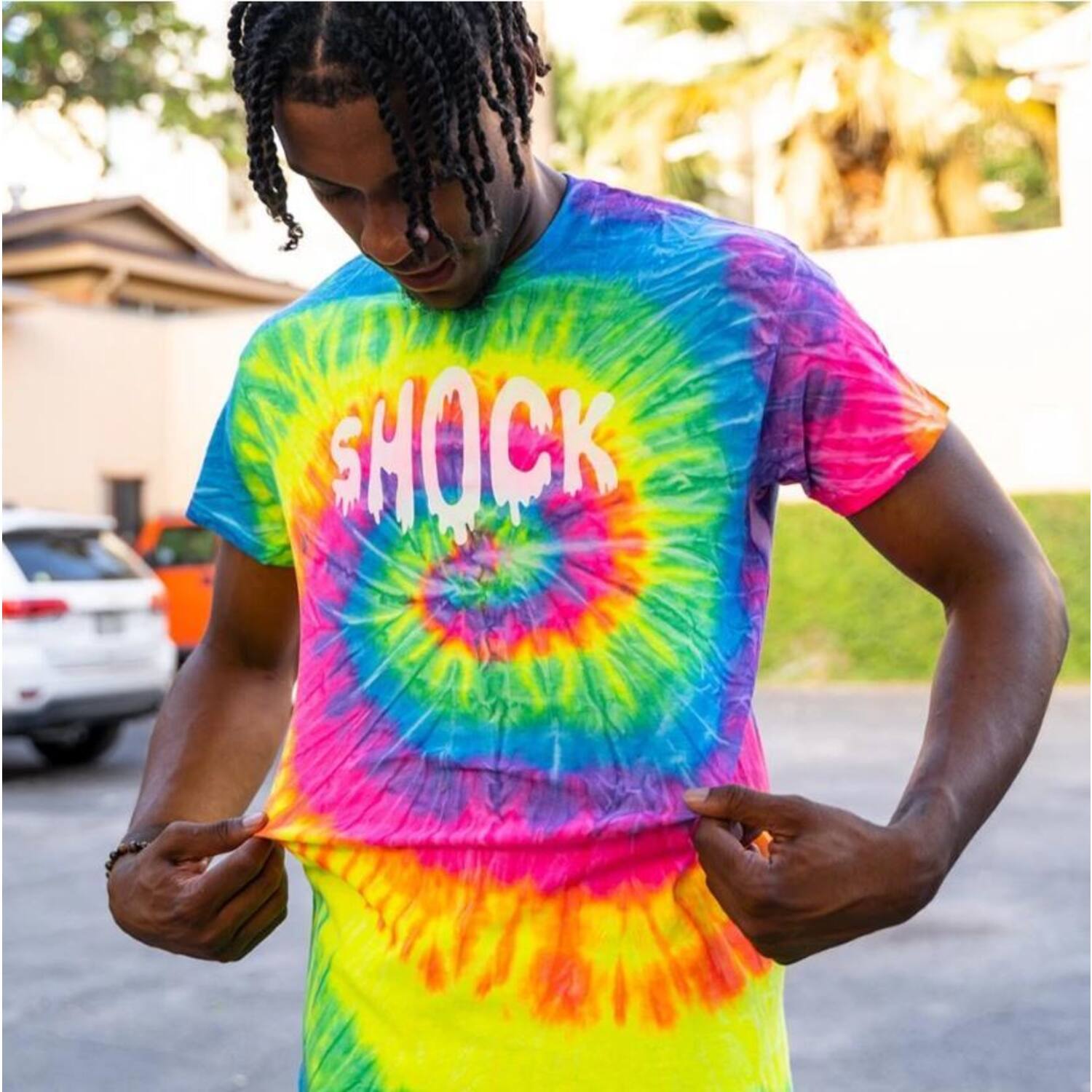 Shock Doctor Shock Drip Multi Tie-Dye SS T Youth M Size