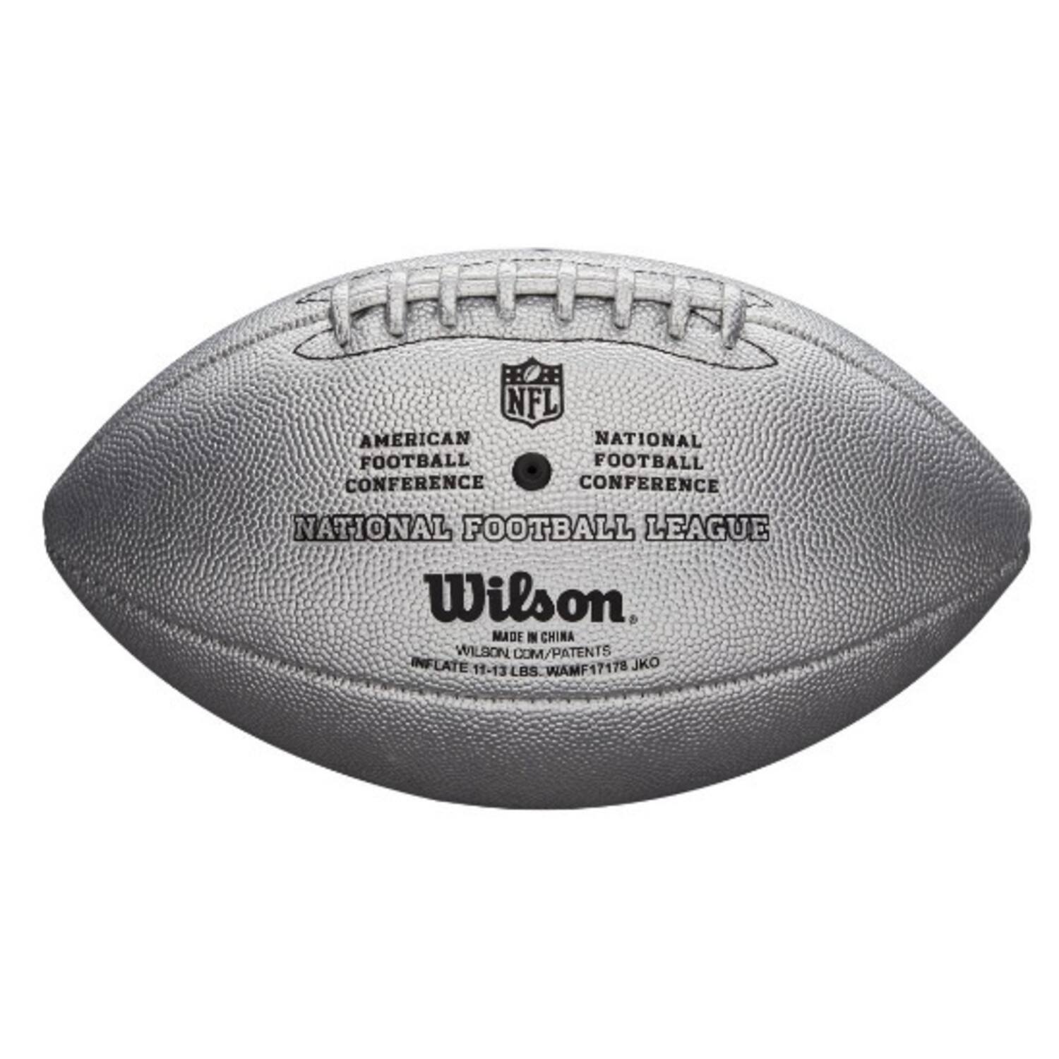 Wilson WTF1827XB Duke Metallic Edition Official Size American Football Ball Silver