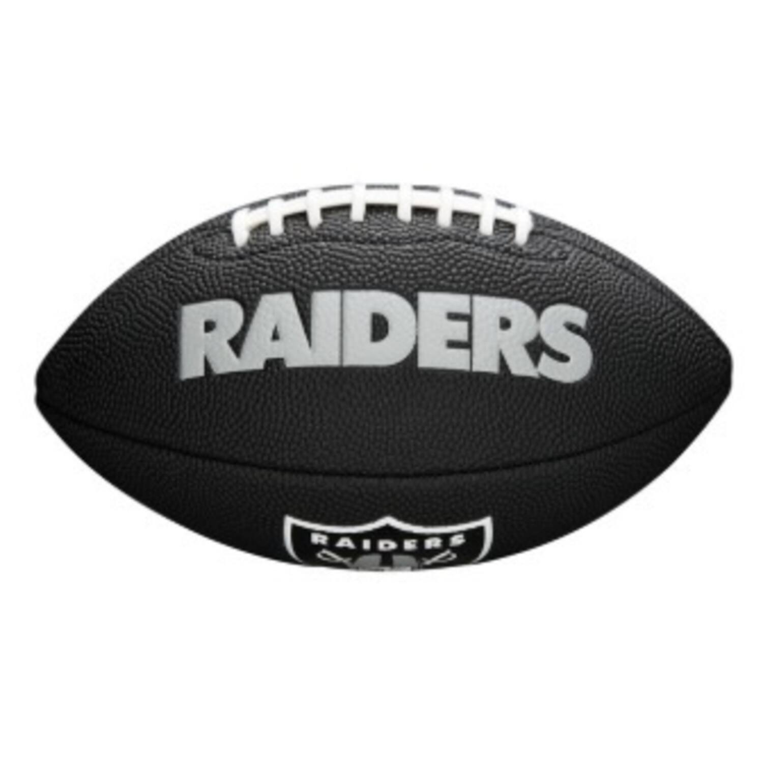 Wilson F1533XB Black Edition NFL Mini Soft Touc Team Raiders