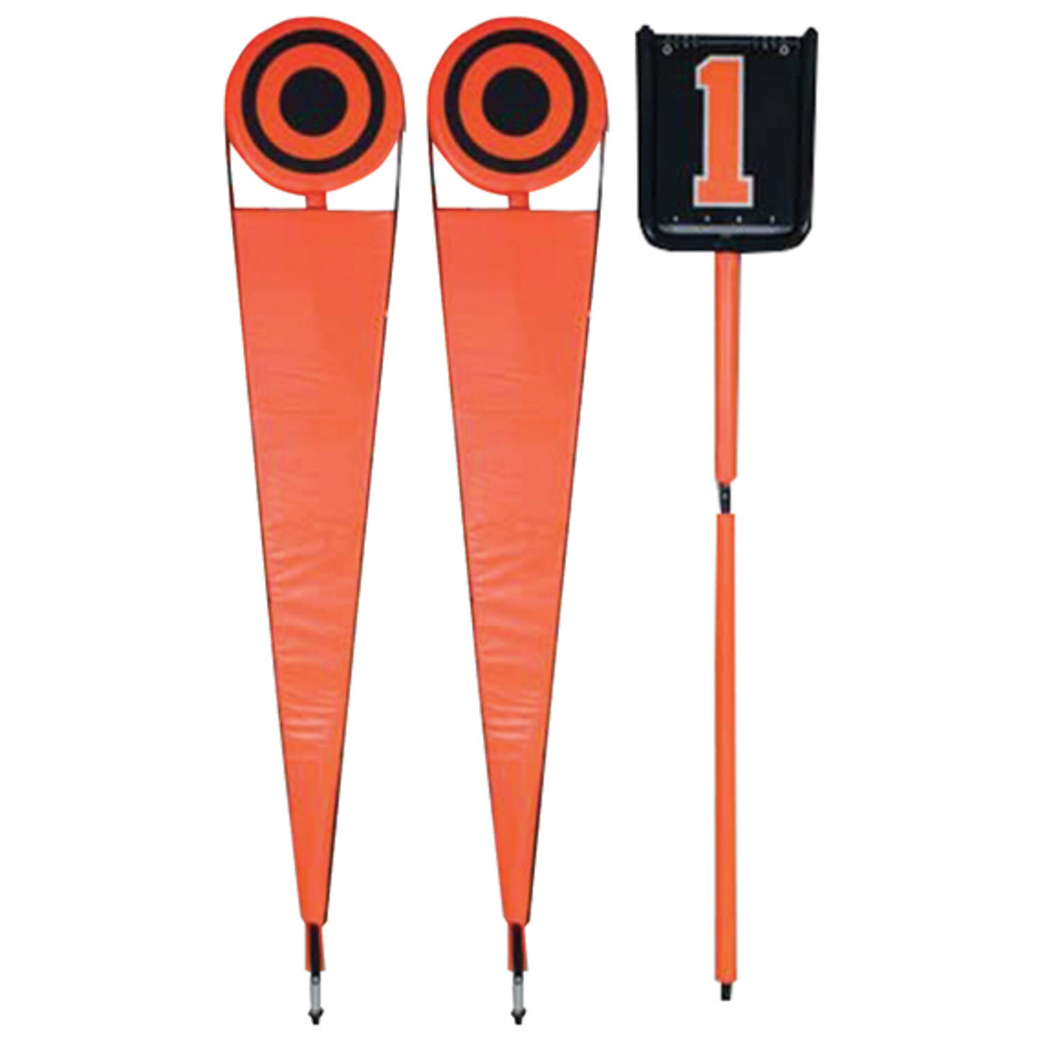 Markwort Pro Lineman American Football Down Indicator Set Orange and Black (LS300, Adult)