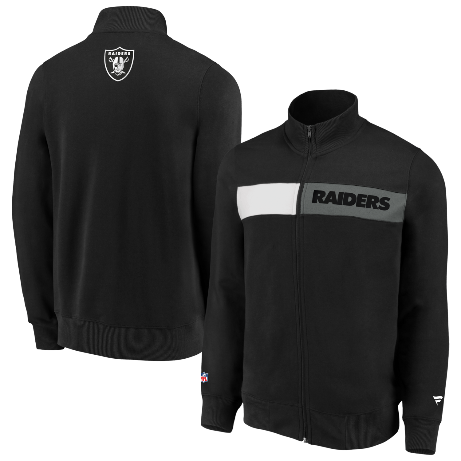 Fanatics Iconic Past & Present Fleece Track Jacket S Raiders