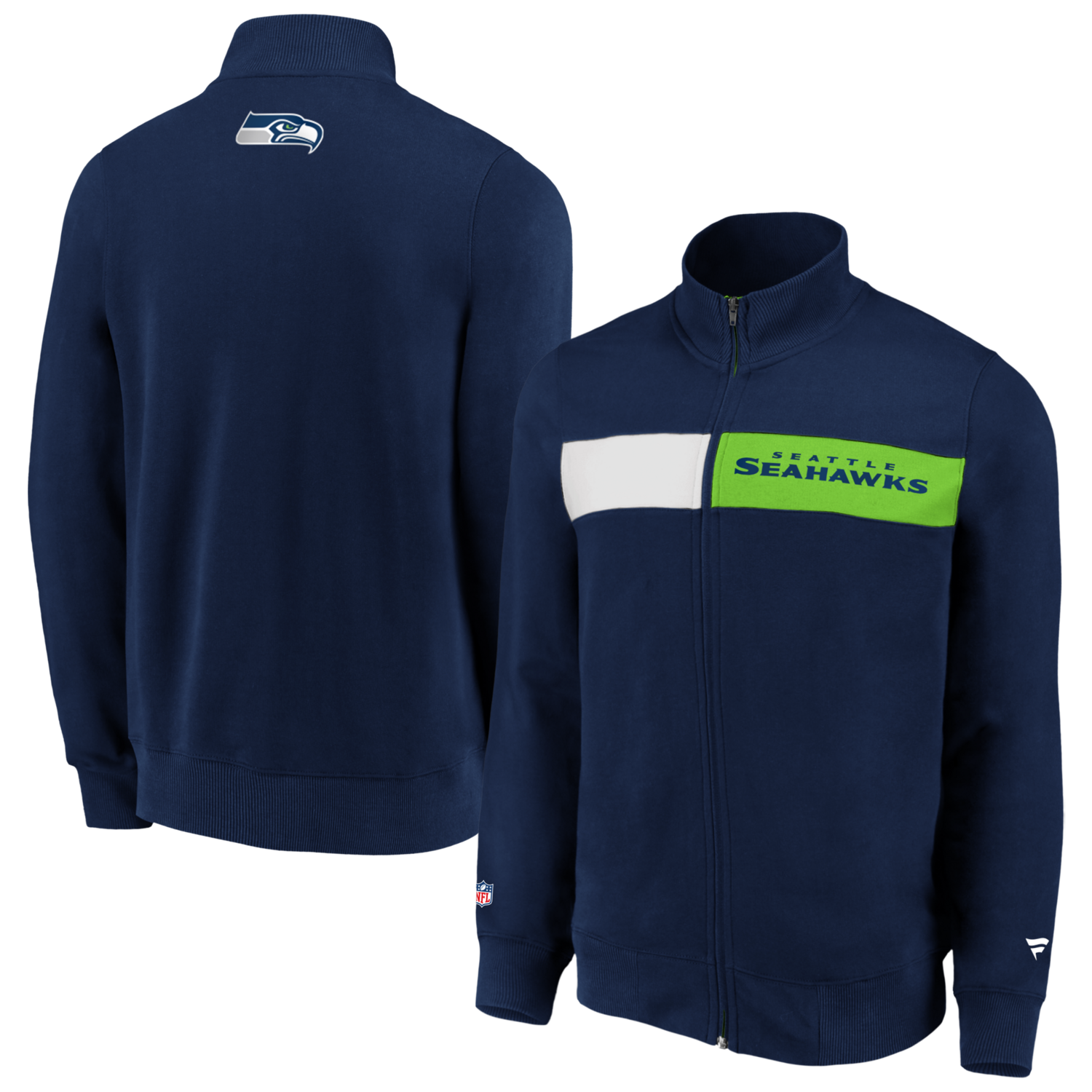 Fanatics Iconic Past & Present Fleece Track Jacket XXL Seahawks