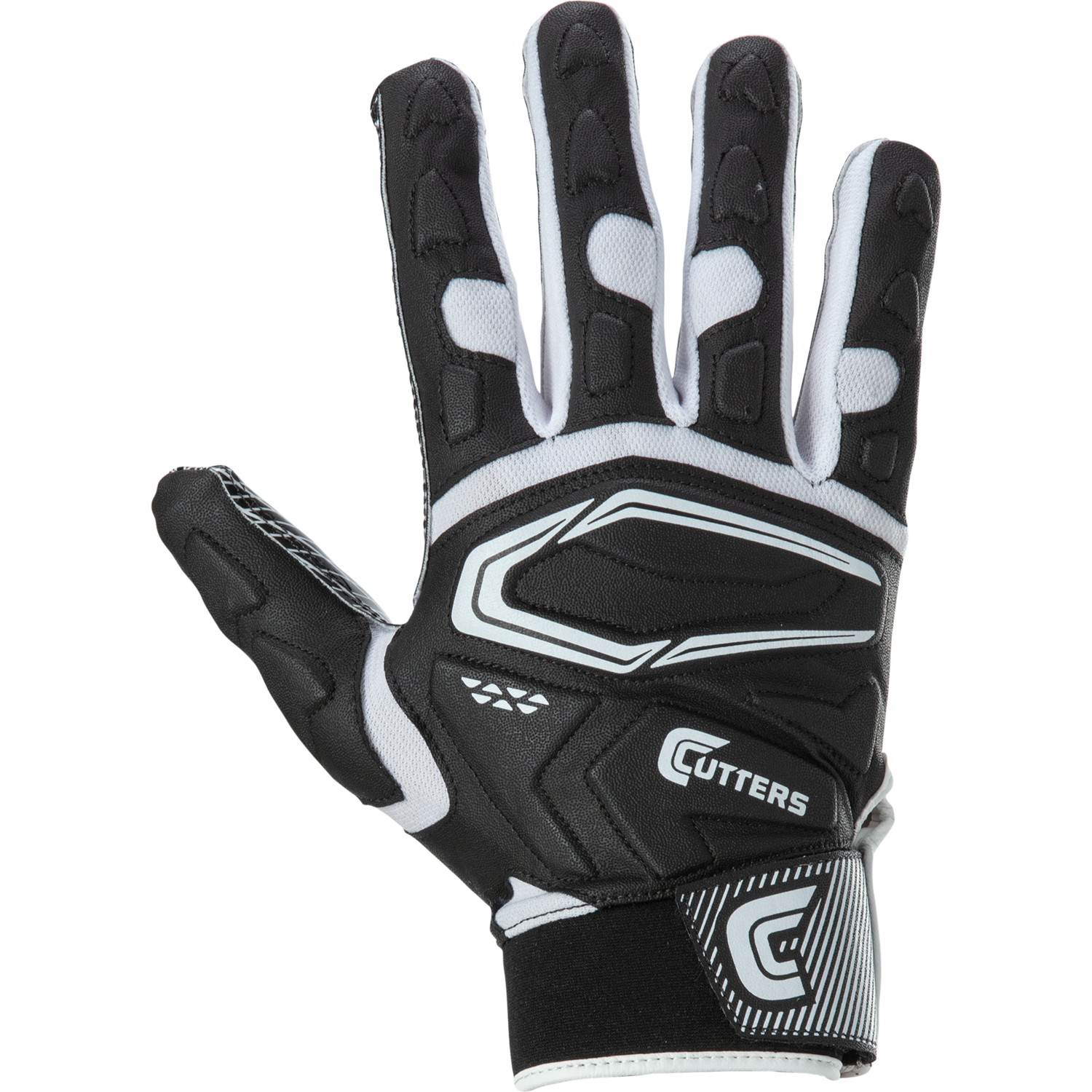 Cutters CG10240 Game Day Padded Glove 2.0 Youth L/XL Black