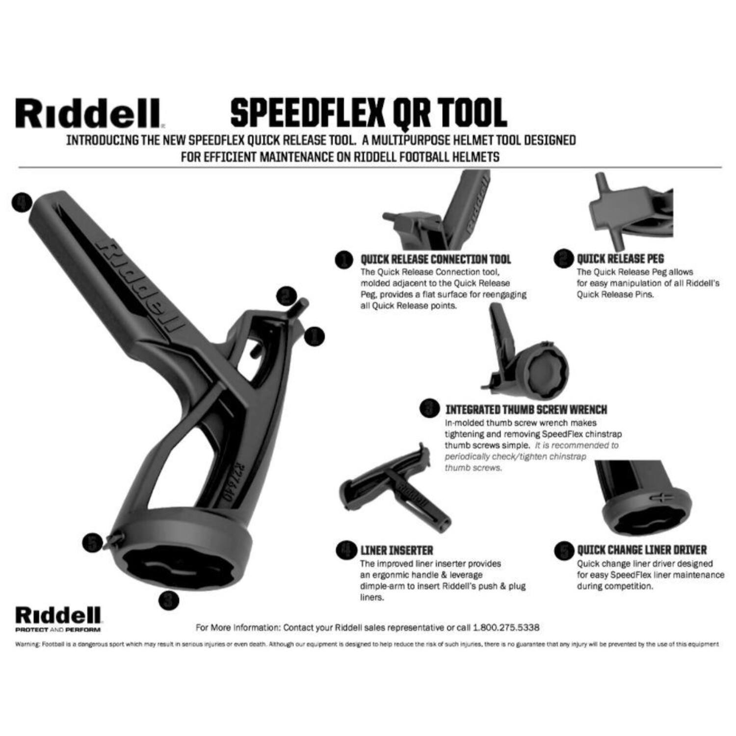 Riddell Quick Release Speedflex Helmet Installation Combo Tool - Universal (R2764022)