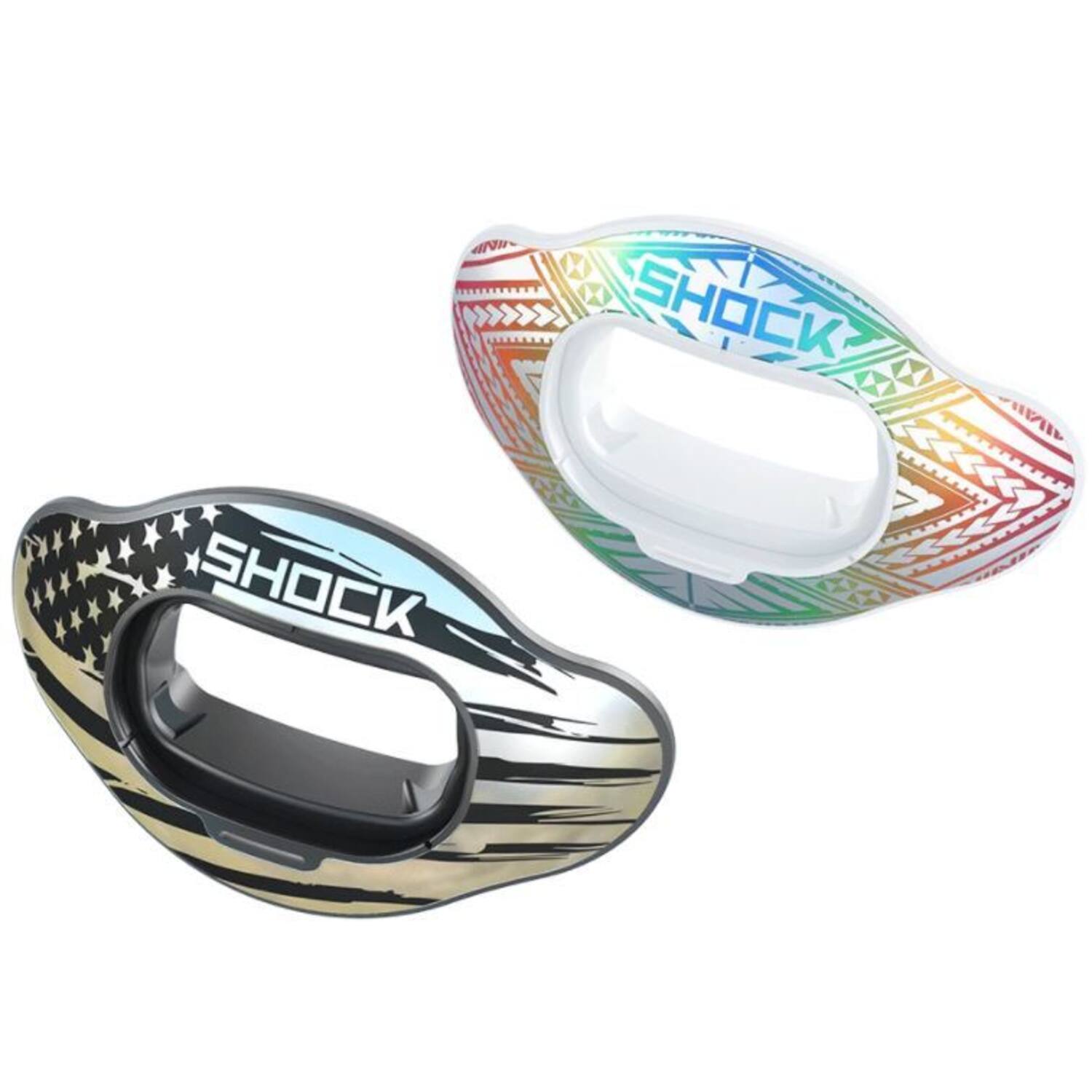 Shock Doctor 2 Pack Shields Color Chrome Flag / Silve