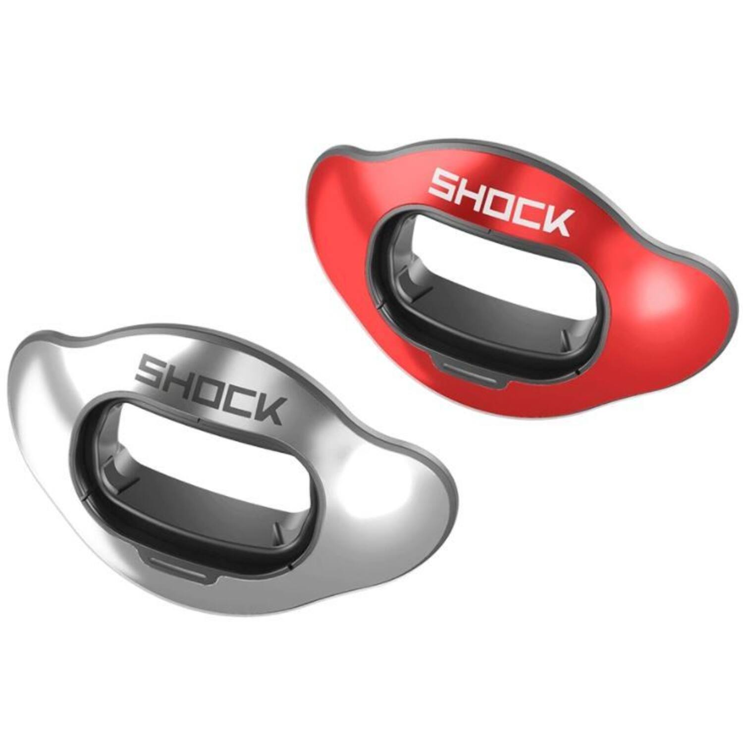 Shock Doctor 2 Pack Shields Color SLV Chrome / Red Ch