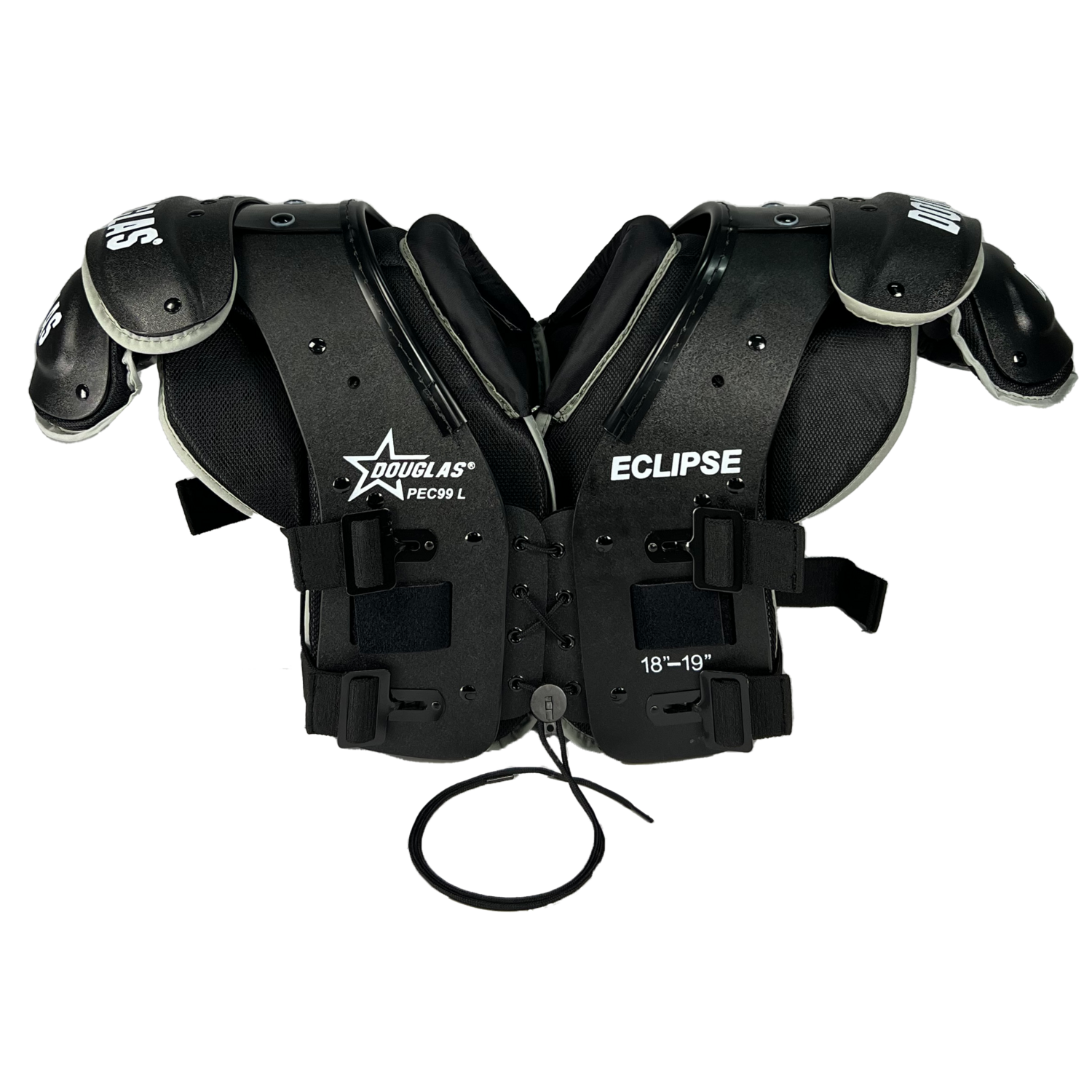 Douglas Eclipse PEC99 Black Edition XL Size Varsity American Football Shoulder Pads
