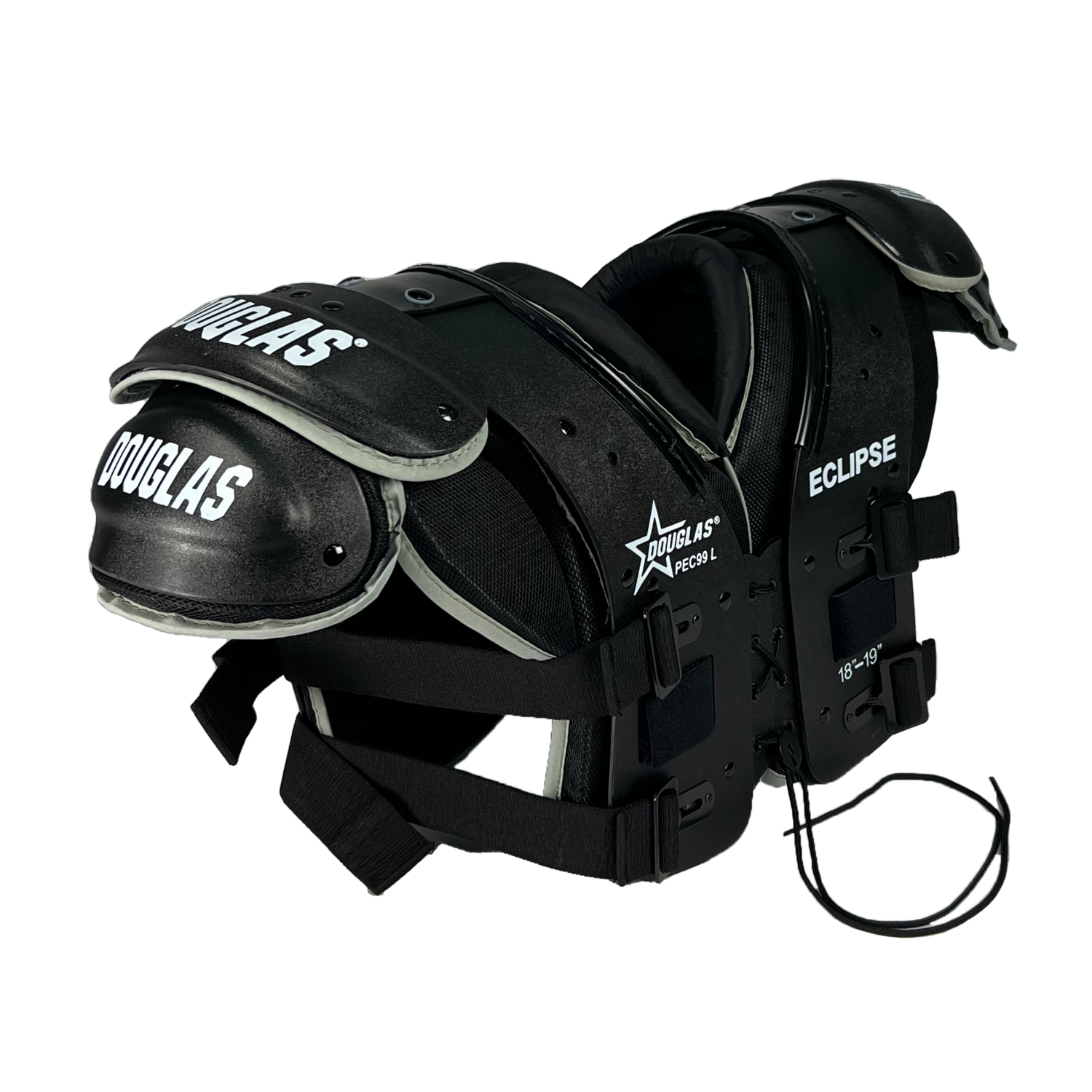 Douglas Eclipse PEC99 Black Edition XL Size Varsity American Football Shoulder Pads