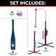 Franklin MLB Youth 2IN1 Grow-With-Me Batting Tee | Baseball Adjustable Batting Tee Trainer