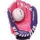 Rawlings PL91PP Tee Ball Baseball Glove w/Ball | Pink Purple 9 Inch Left Hand Model