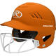 Rawlings RCFHLFG Coolflo Matte Highlighter Softball Batting Helmet w/Mask | Adult Color Orange