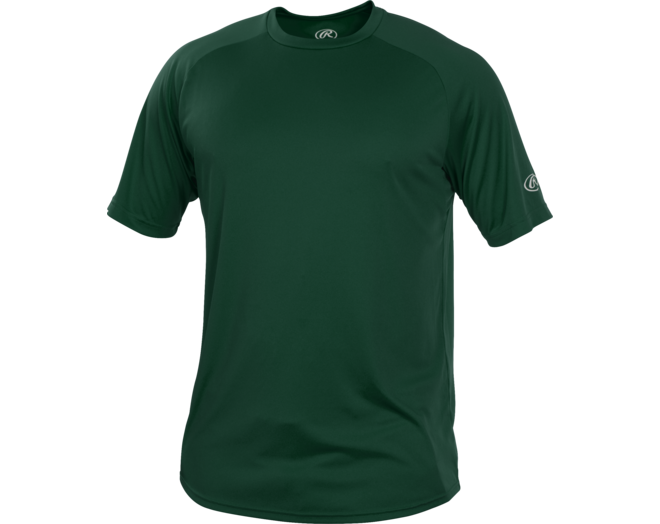 Rawlings YRTT Crew Neck Short Sleeve Youth S Dark Green