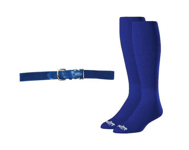 Rawlings Baseball Belt & Sock Combo L Royal