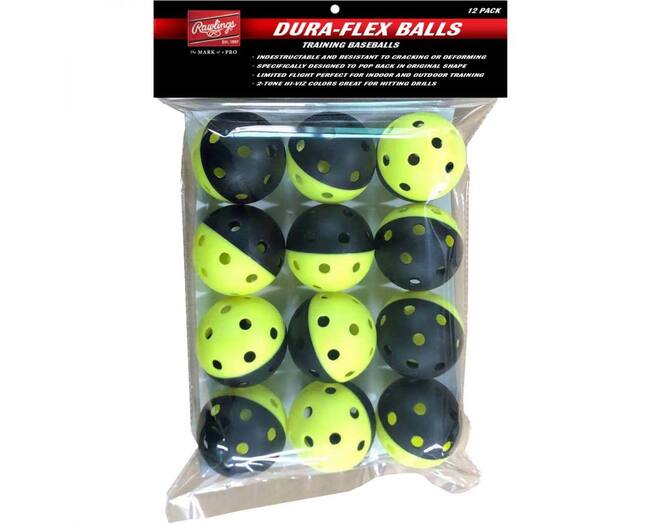 Rawlings Dura-Flex Training Balls | 12 Pack Baseball Practice Set 