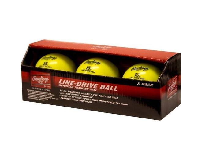 Rawlings Line-Drive Training Ball Batters Training-Aid for Power Hitting (3 Pack)
