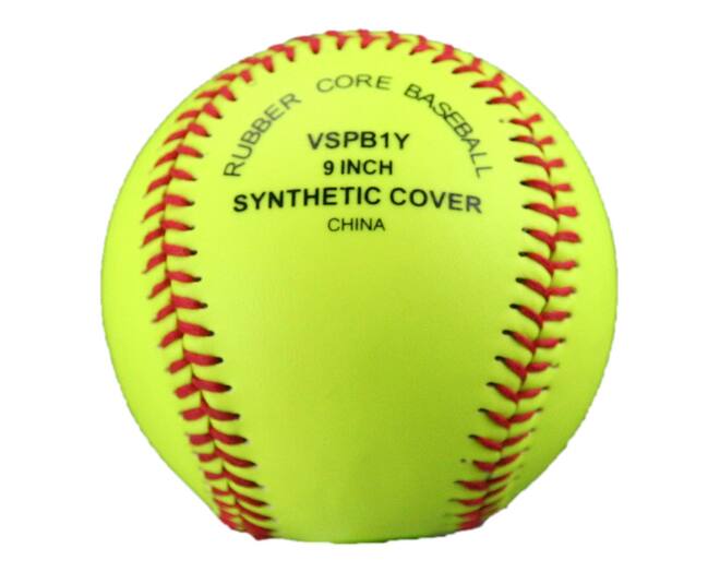 Benson VSPB1Y 9 inch Seamed Official League Soft Practice Baseball
