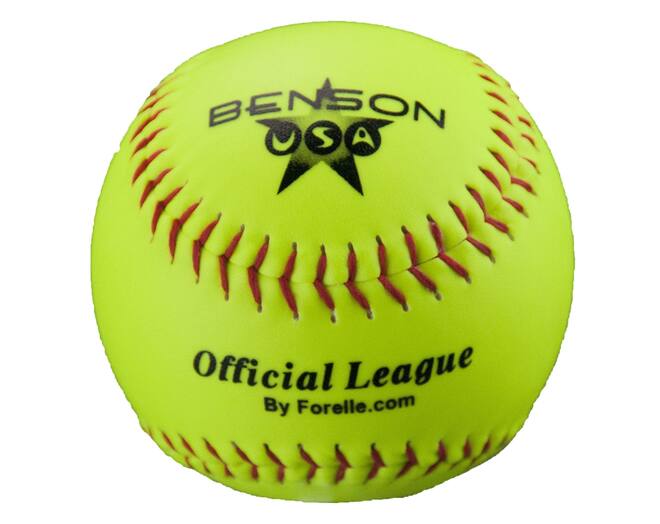 Benson VSPB12Y 12 inch Seamed Official League Soft Practice Softball