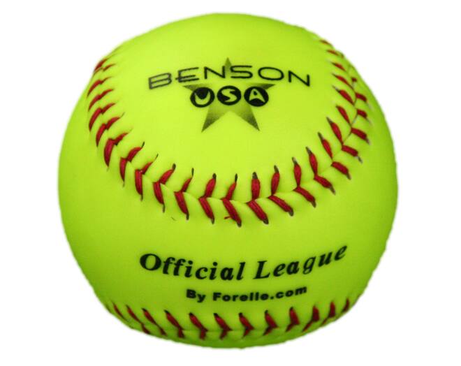 Benson SLPB10Y Official League Synthetic Cover 10 inch Youth Practice Softball