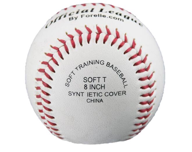 Benson Soft-T 8 inch White Official League Baseball | Youth Size Training Ball