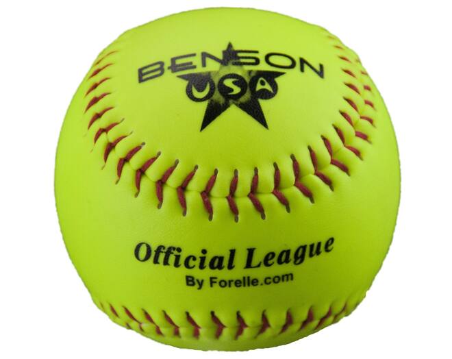 Benson VSPB11Y 11 inch Seamed Official League Soft Practice Softball