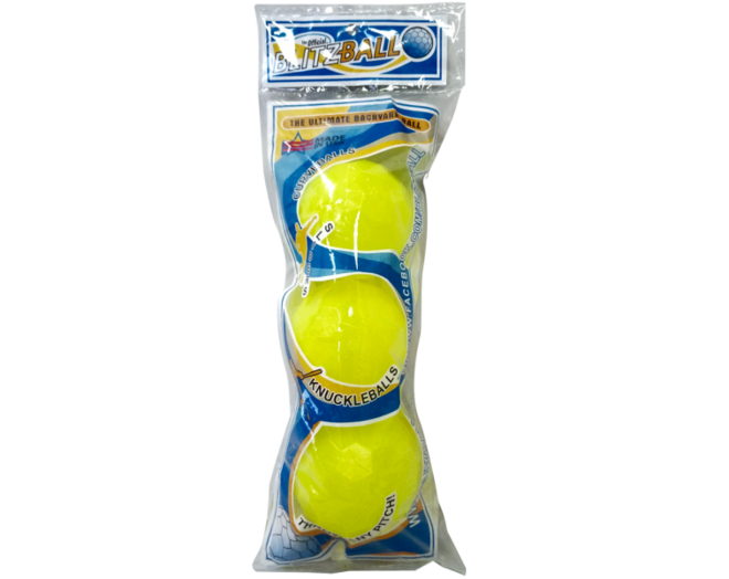 Blitzball Yellow Backyard-Fun Plastic Practice Baseball (3 Pack)