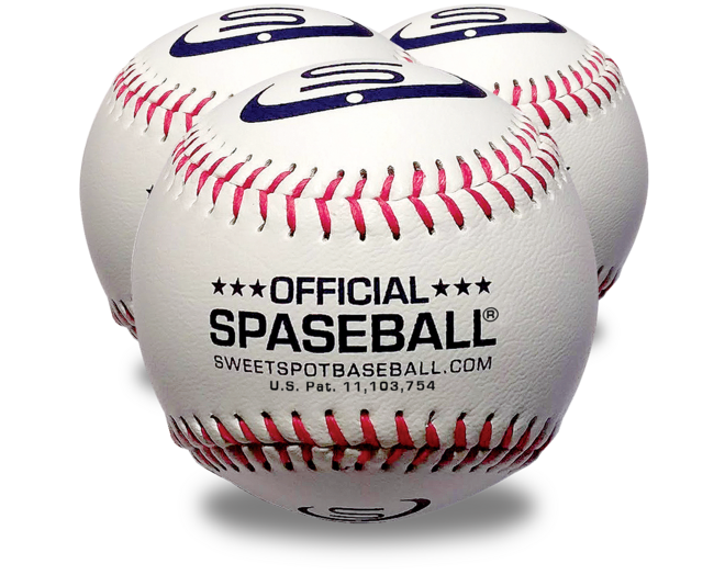 SweetSpot Lightweight Spaseball Baseballs 9 Inch 1.5oz Practice Balls (3 Pack)