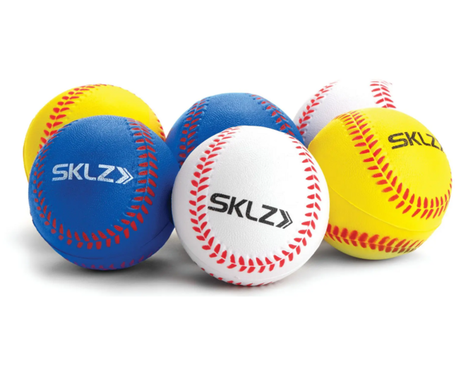 SKLZ 100% Foam Training Baseballs for Fielding & Hitting (6 Pack) 212686