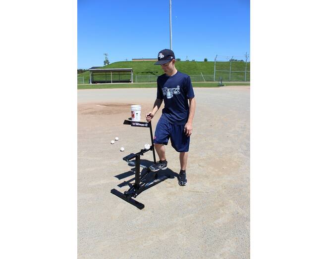 Louisville Slugger L60222 Black Flame | Coil Spring Operated Multi-Sport Pitching Machine