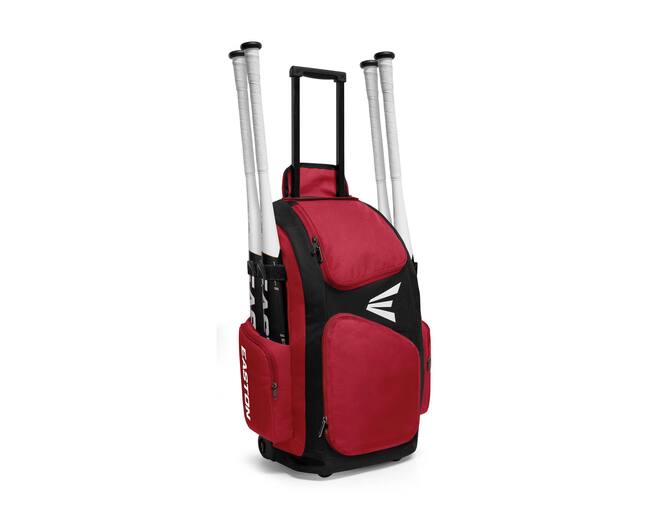 Easton Traveler Stand Up Wheeled Bag Color Black/Scarlet