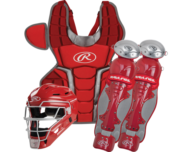 Rawlings R2CSY Renegade Youth Catcher Set Color Scarlet