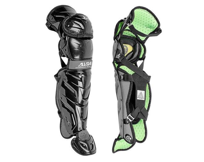 All Star LG1216S7X Youth System 7 Axis Pro Leg Guards | 14,5¨ Inch Color Black
