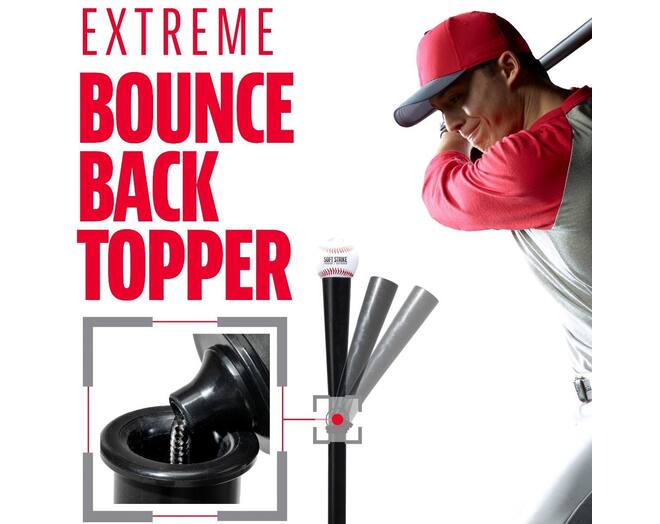 Franklin MLB Flex Top Pro Batting Tee (24953) | Adjustable Hitting Baseball Trainer 