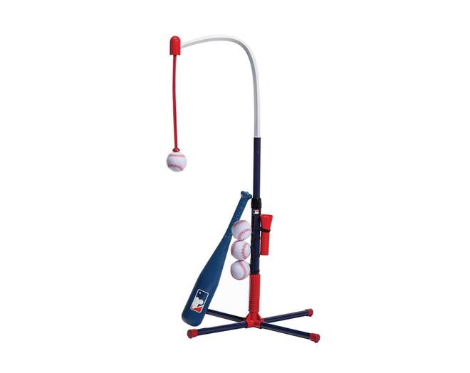Franklin MLB Youth 2IN1 Grow-With-Me Batting Tee | Baseball Adjustable Batting Tee Trainer